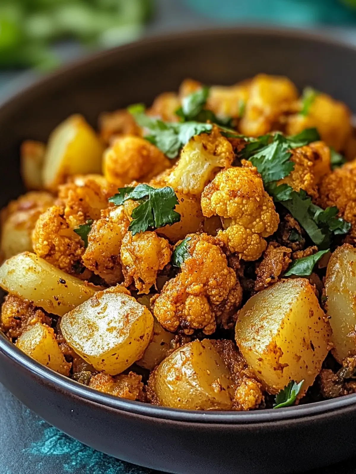 Wholesome Indian Spiced Potatoes & Cauliflower Delight