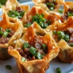 Crispy Beef Wonton Cups