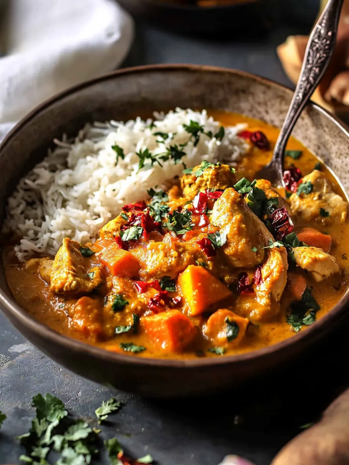 30 Minute Indian Chicken Sweet Potato Curry