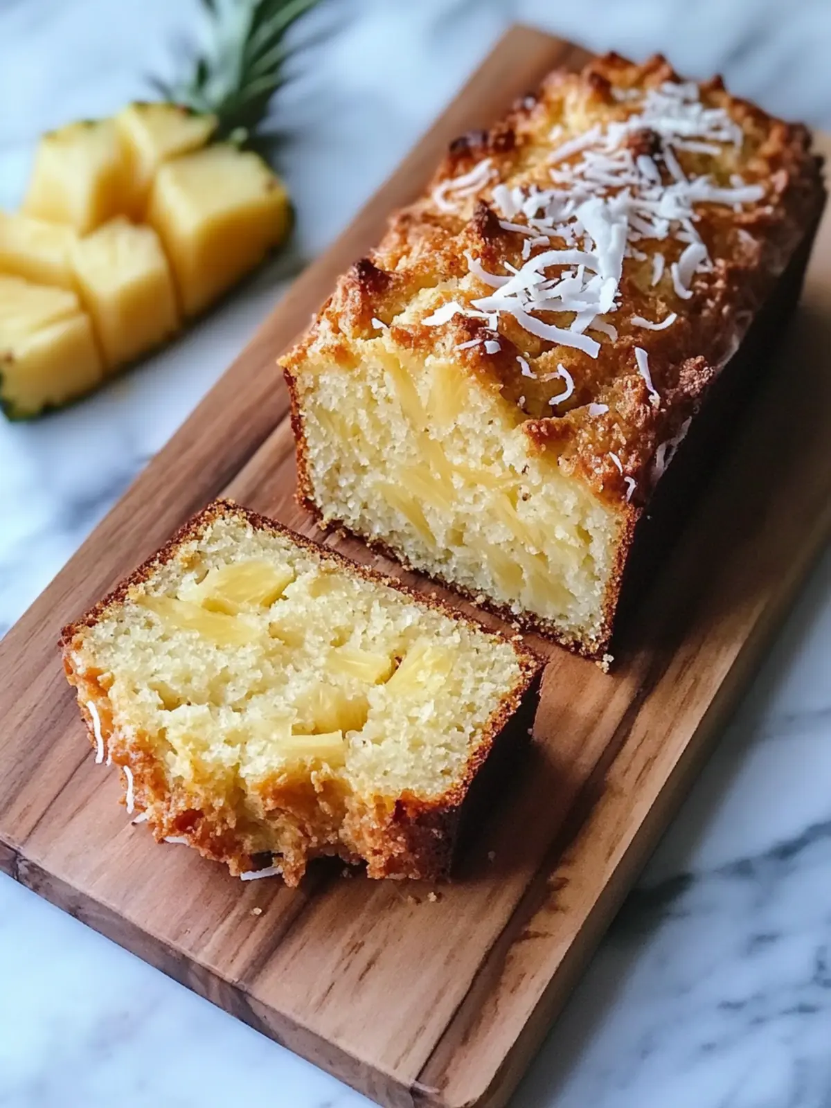 Pineapple Coconut Loaf Bread