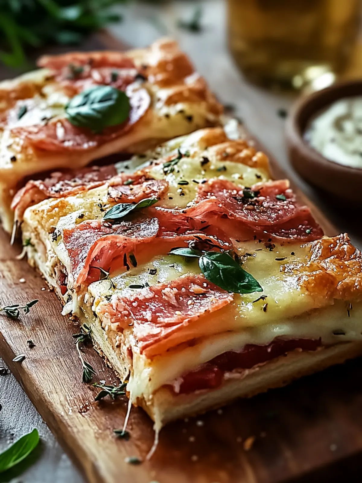 Savory Italian Sub Squares