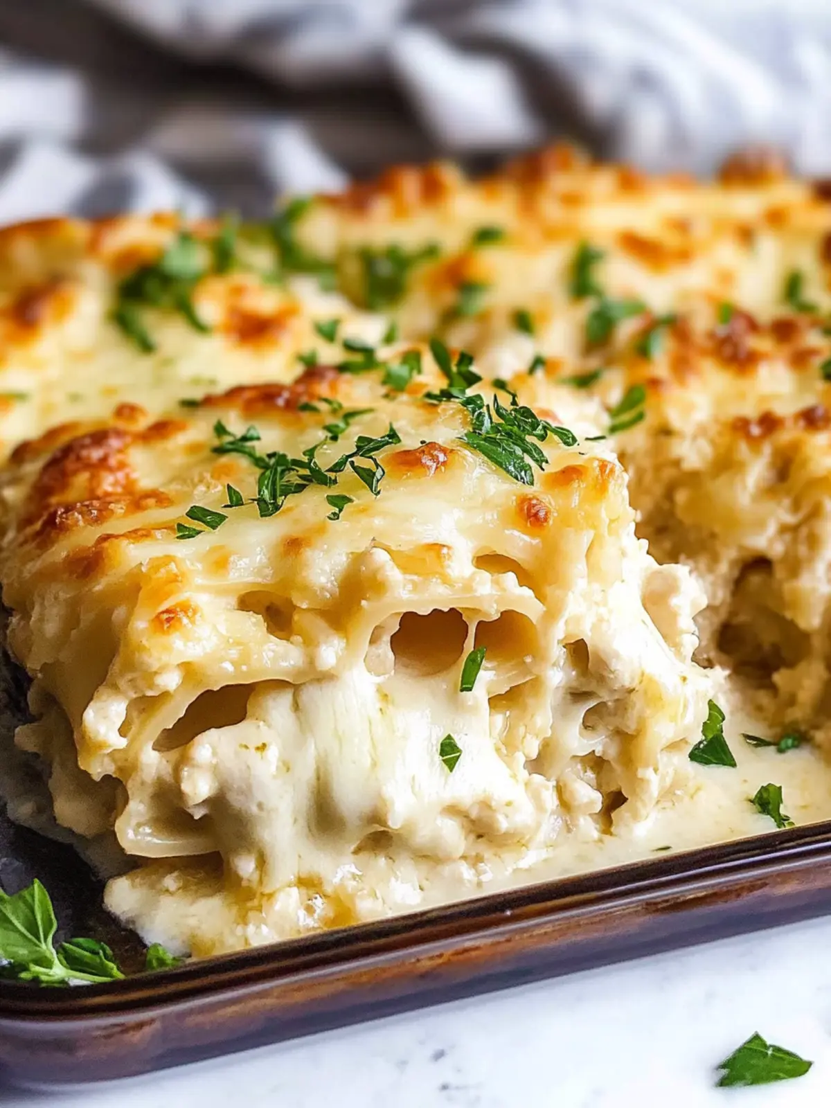 Chicken Alfredo Lasagna Roll Ups