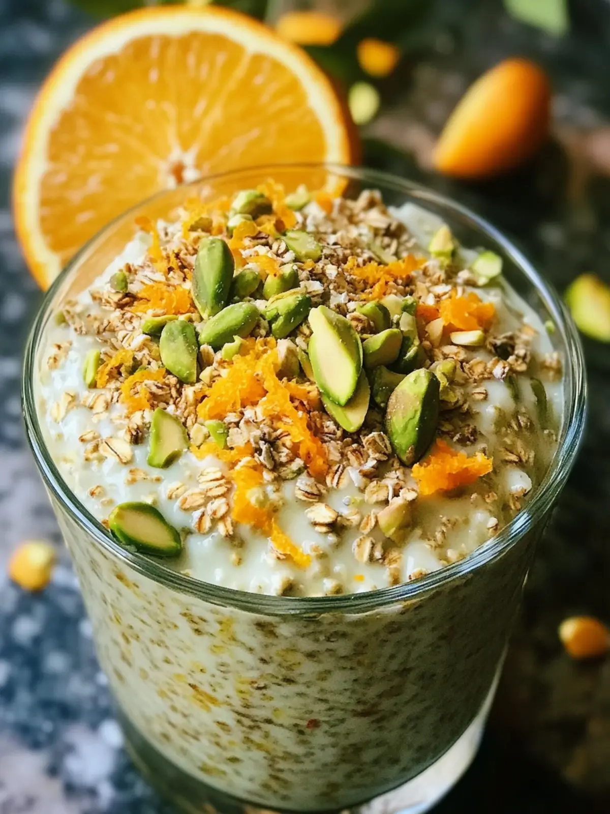 Pistachio Orange Blossom Overnight Oats