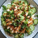 Crispy Rice Chicken & Cucumber Salad