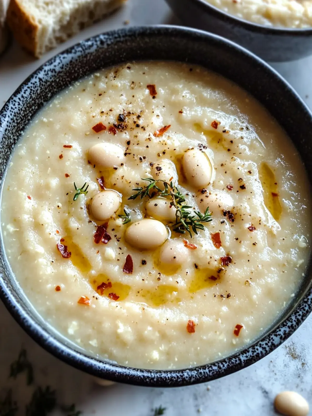 Easy Cauliflower White Bean Soup