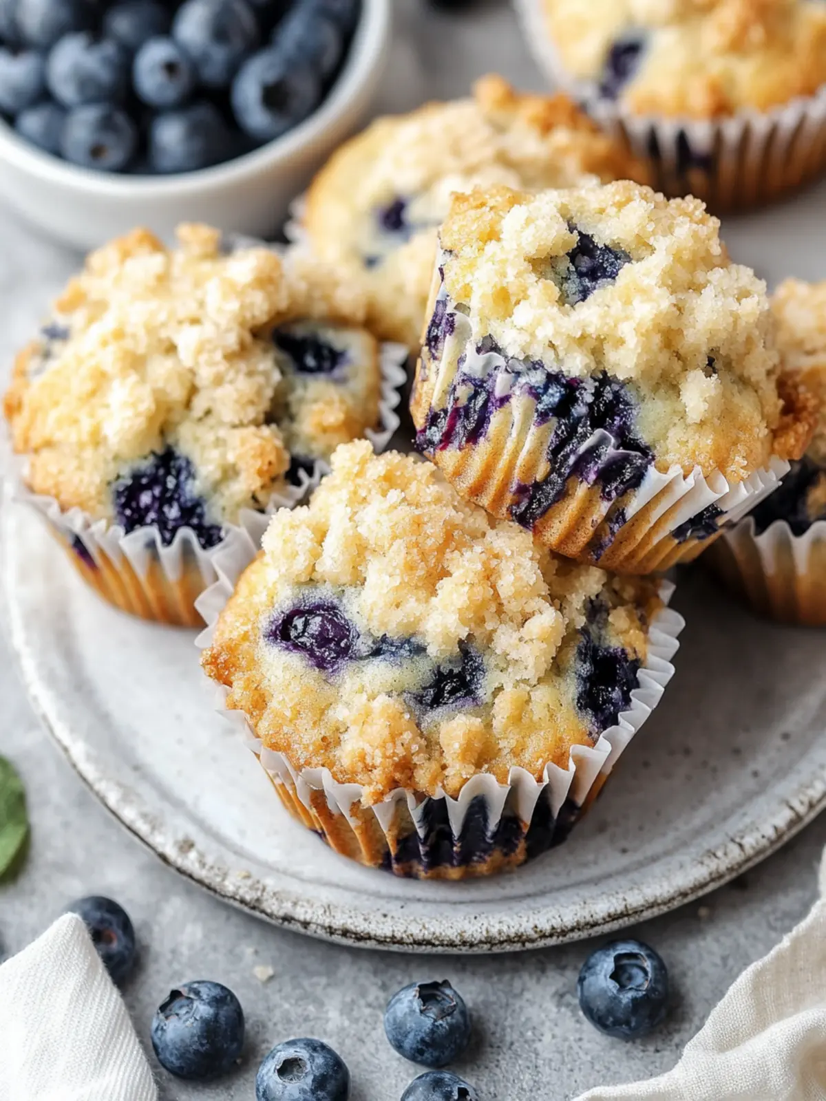 Bakery Style Blueberry Muffins