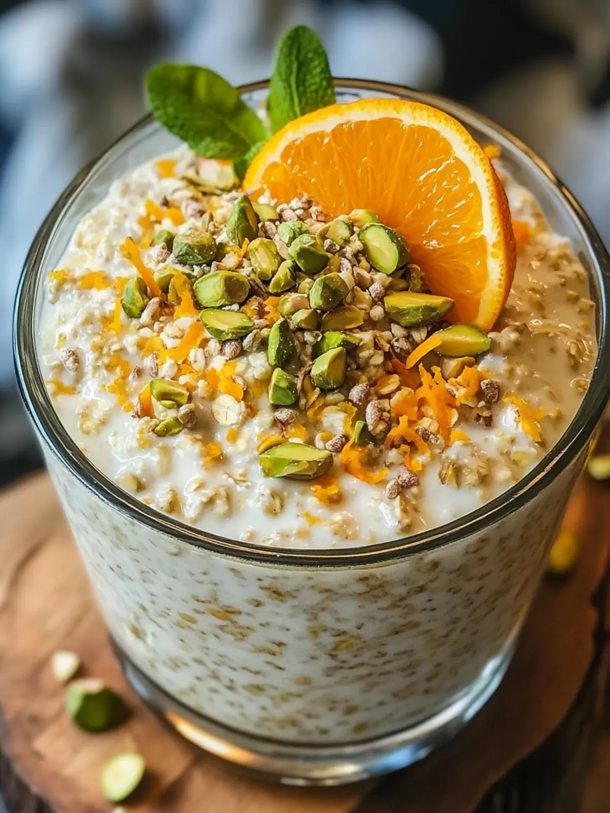 Pistachio Orange Blossom Overnight Oats