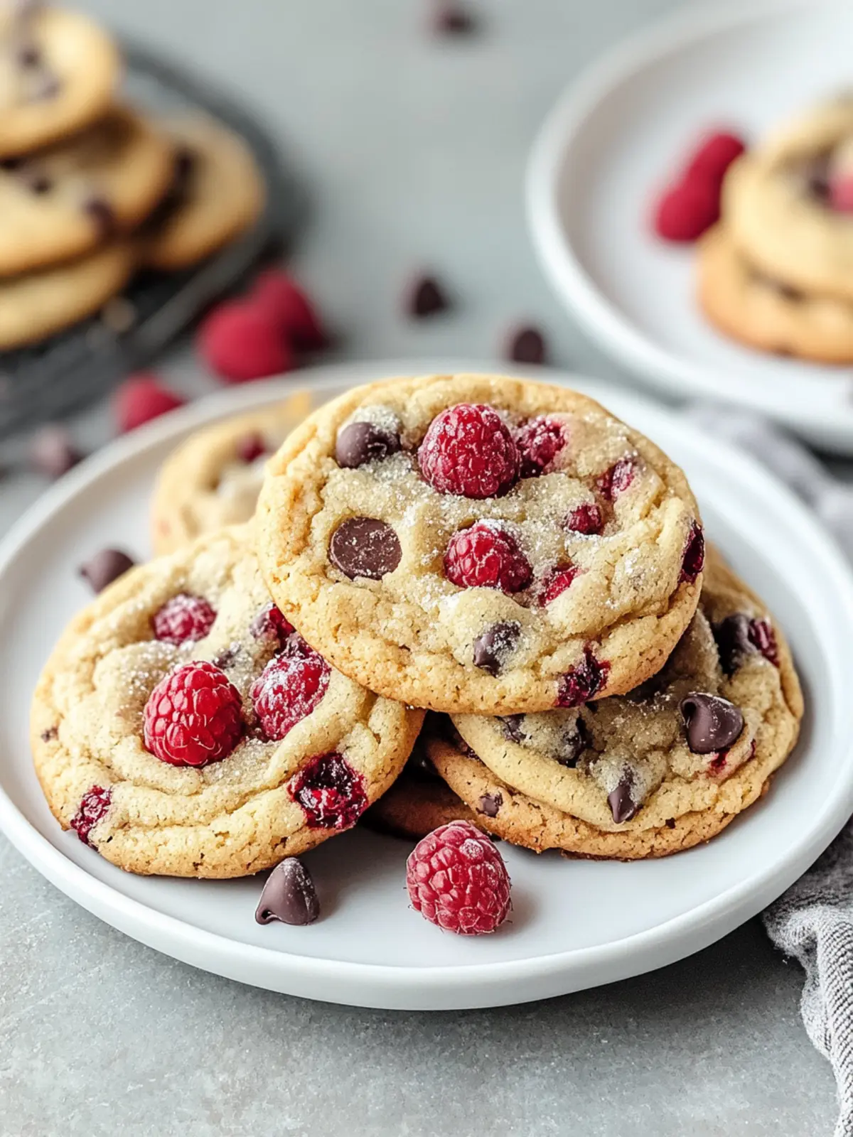 Raspberry Chocolate Chip Cookies