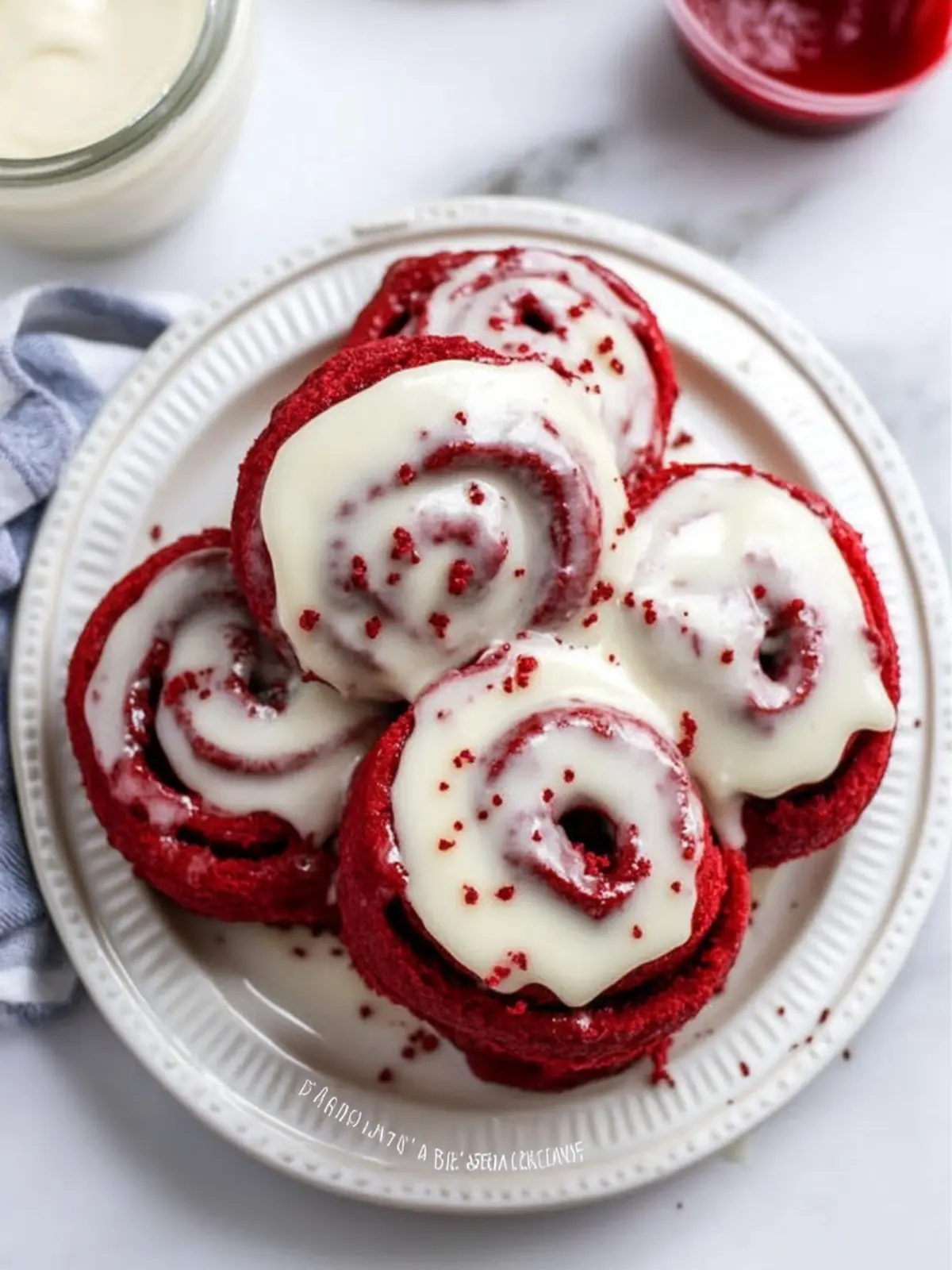 Red Velvet Cinnamon Rolls with Cream Cheese Glaze