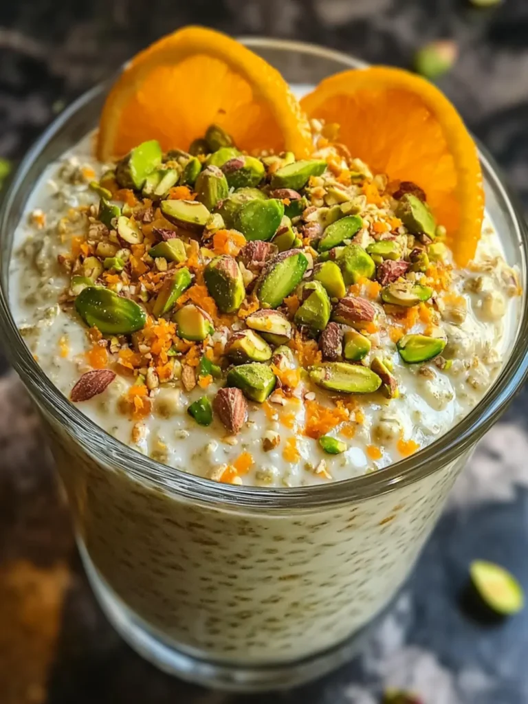 Pistachio Orange Blossom Overnight Oats