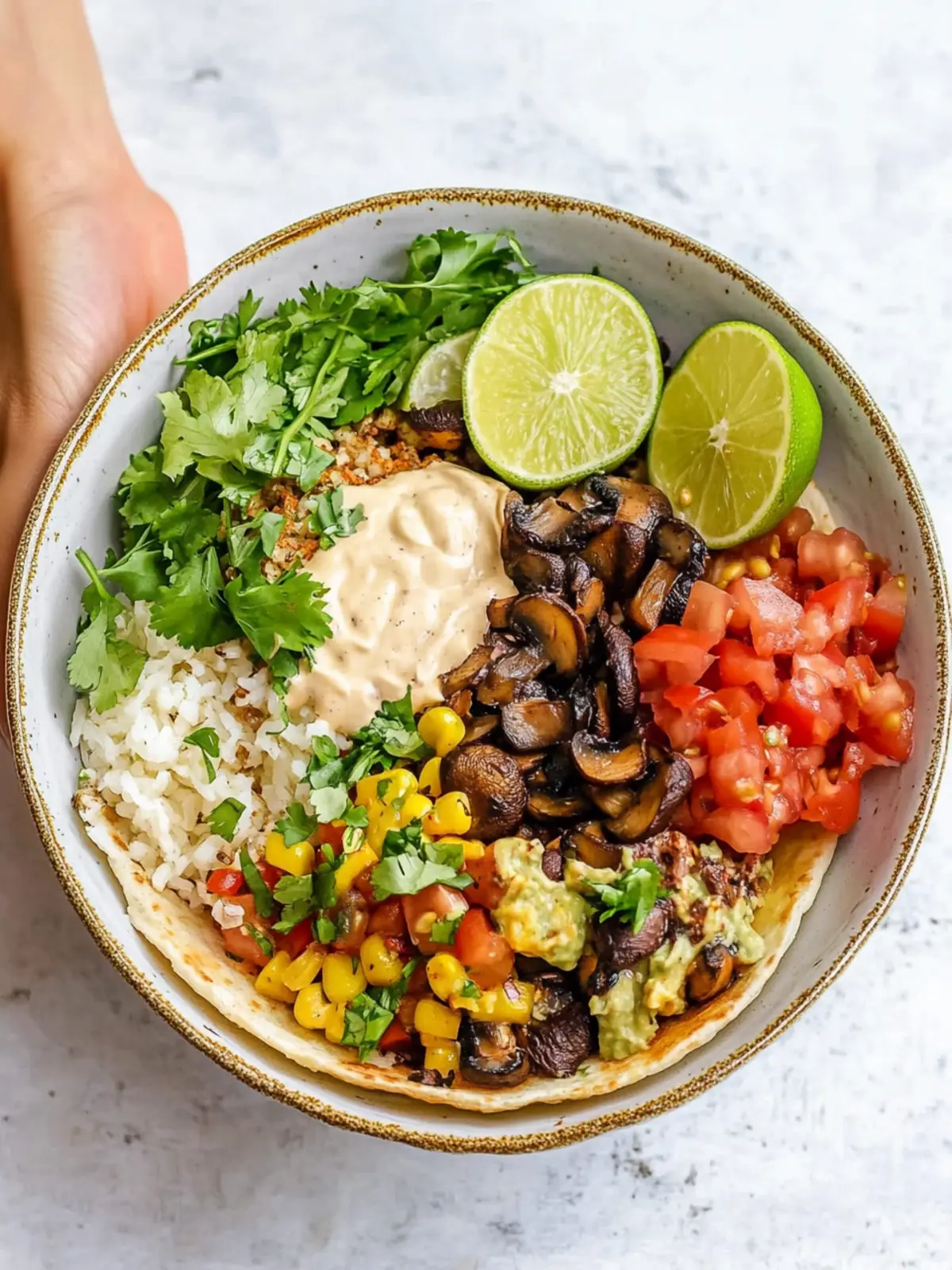MUSHROOM BURRITO BOWL
