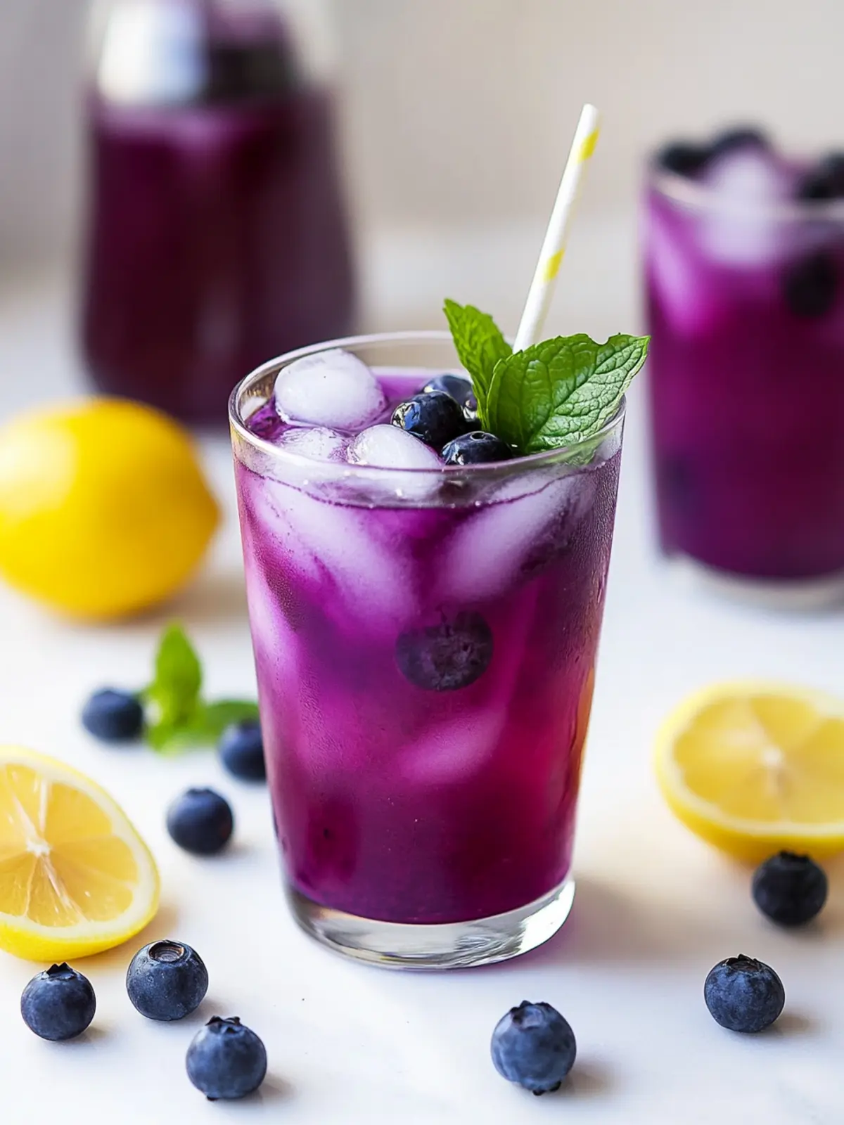Homemade Blueberry Lemonade