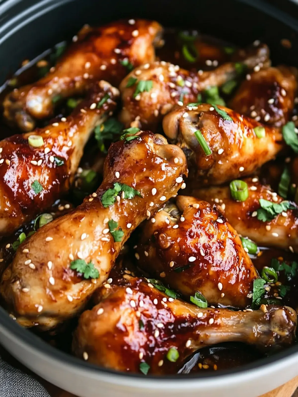 Slow Cooker Asian Glazed Chicken Drumsticks