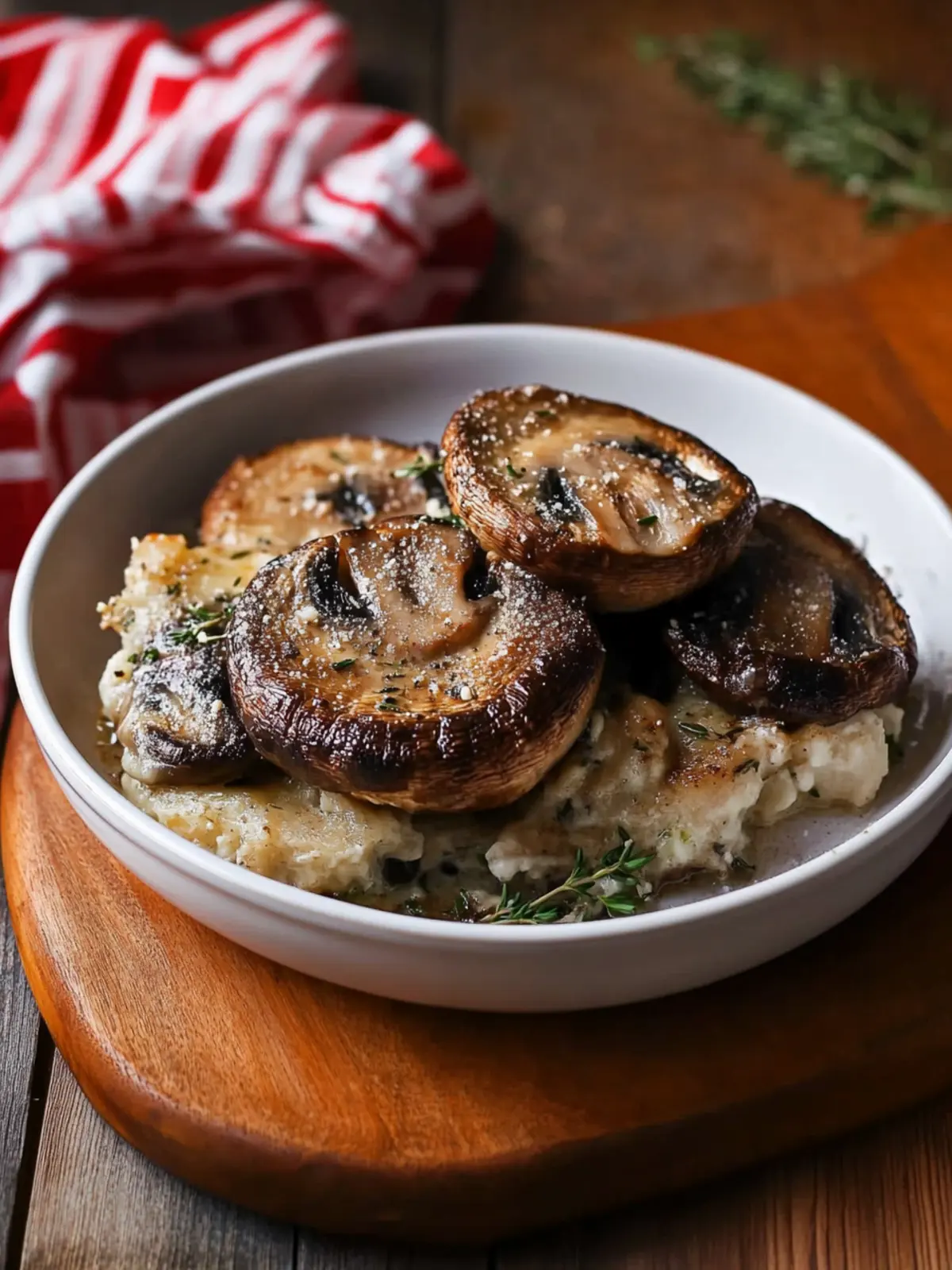 Scalloped Portobello Mushrooms
