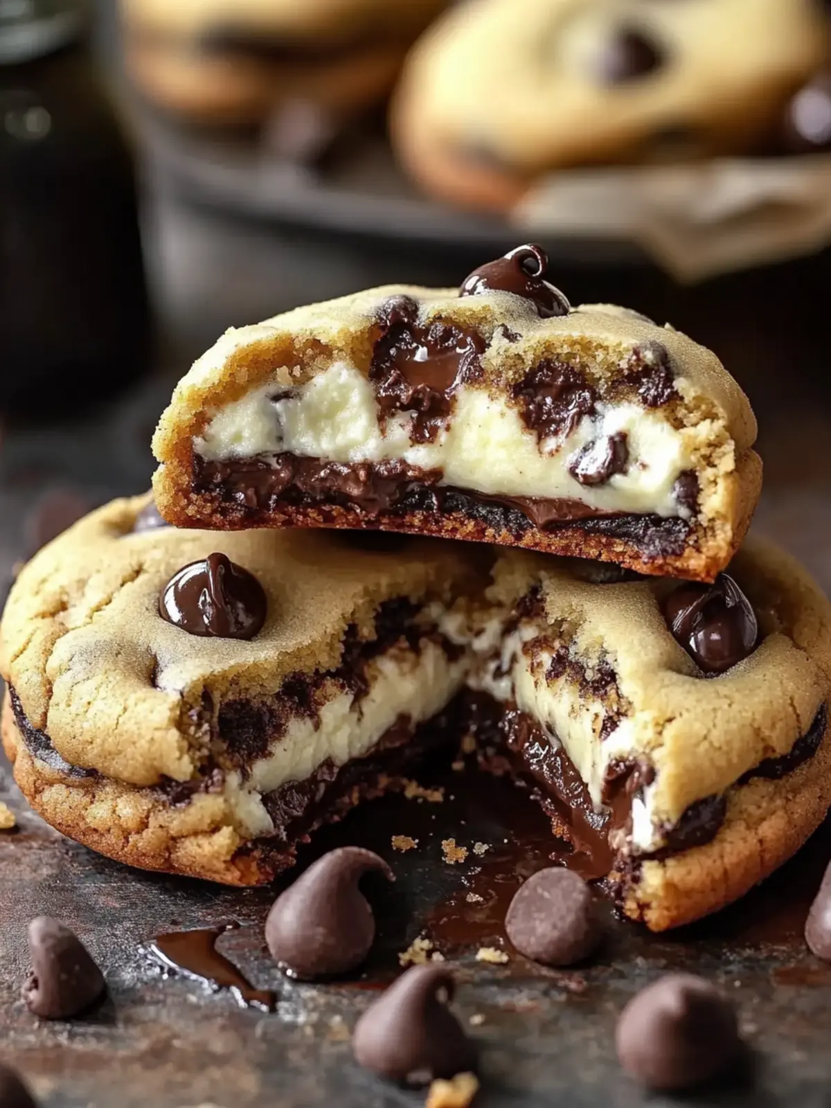 Cheesecake Stuffed Chocolate Chip Cookies