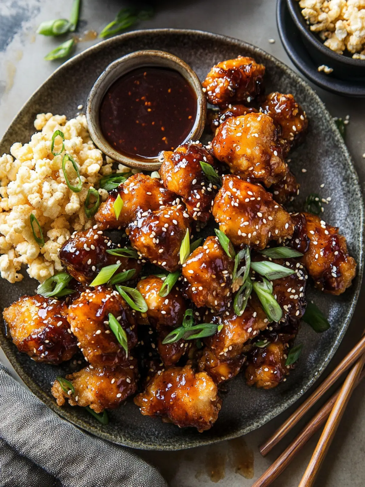 Sheet Pan Korean Popcorn Chicken.