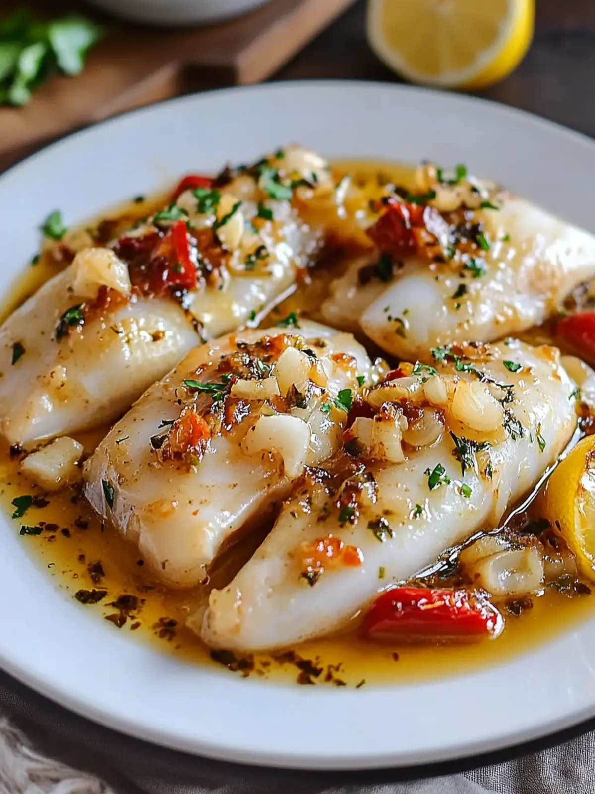 Spanish Style Squid Steaks with Spicy Garlic Sauce