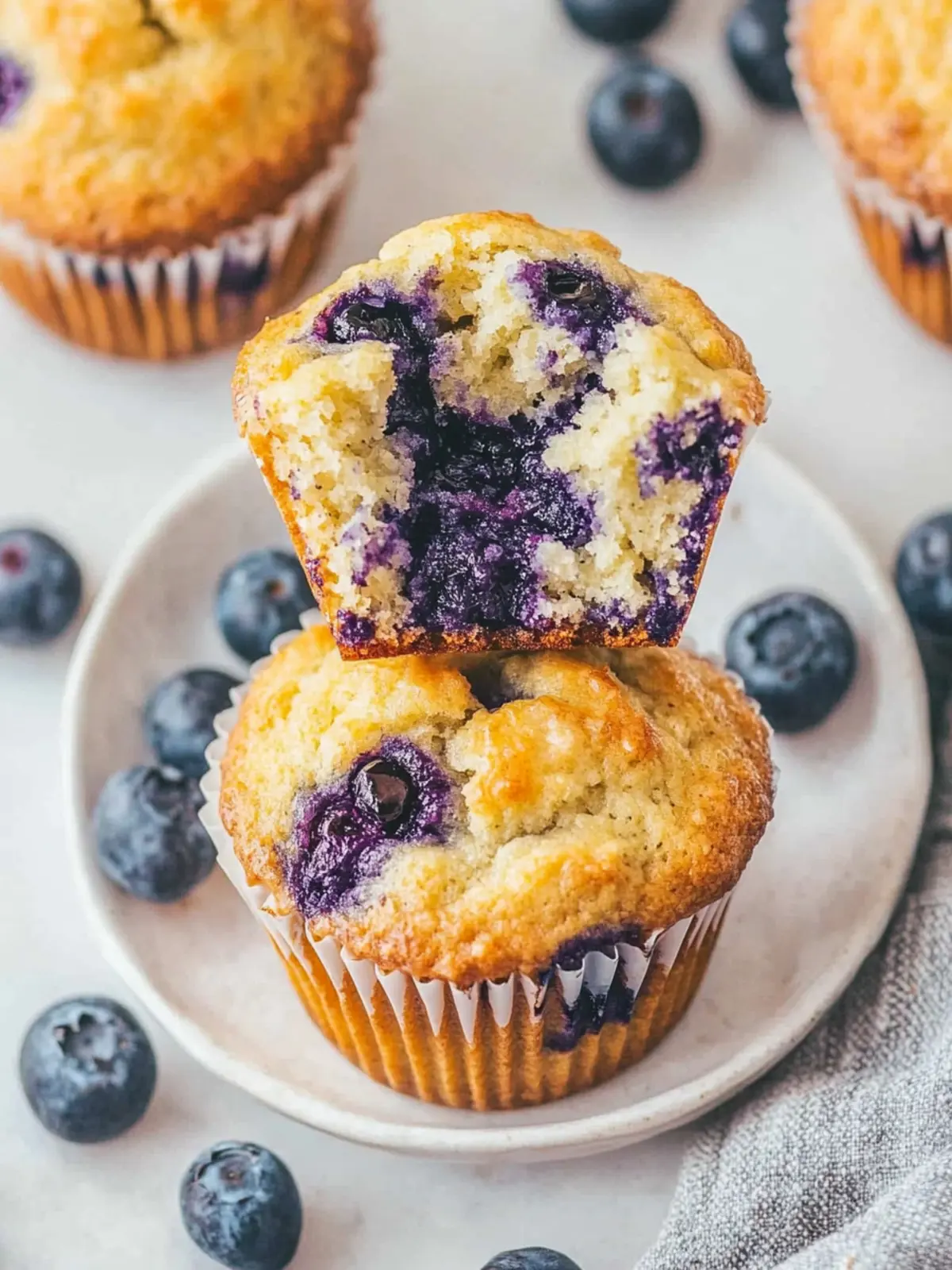 Blueberry Cottage Cheese Muffins
