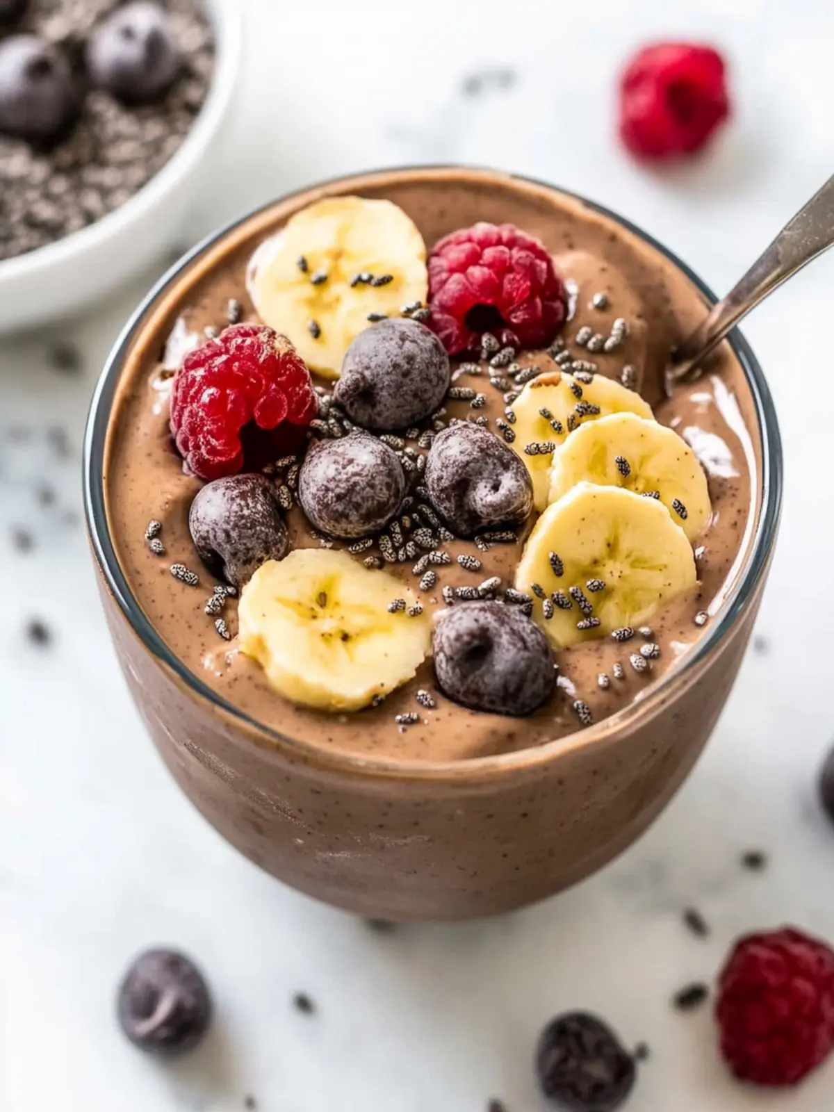 Blended Peanut Butter Chocolate Chia Seed Pudding