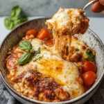 Super Yummy Cottage Cheese Chicken Parm Bowl