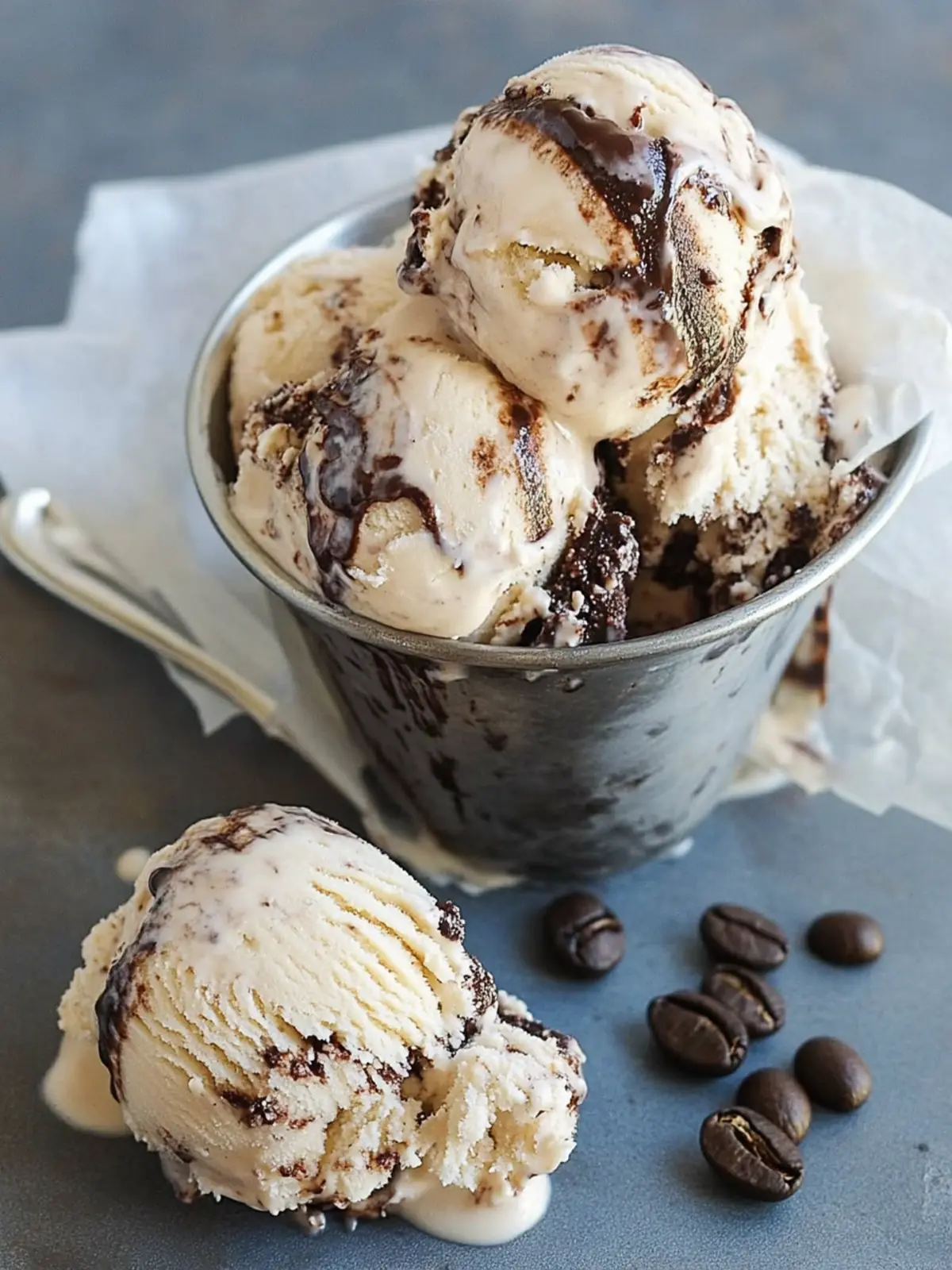 Espresso Kahlua Fudge Swirl Ice Cream