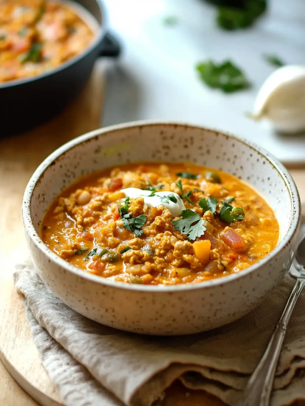 Creamy Turkey Pumpkin Chili