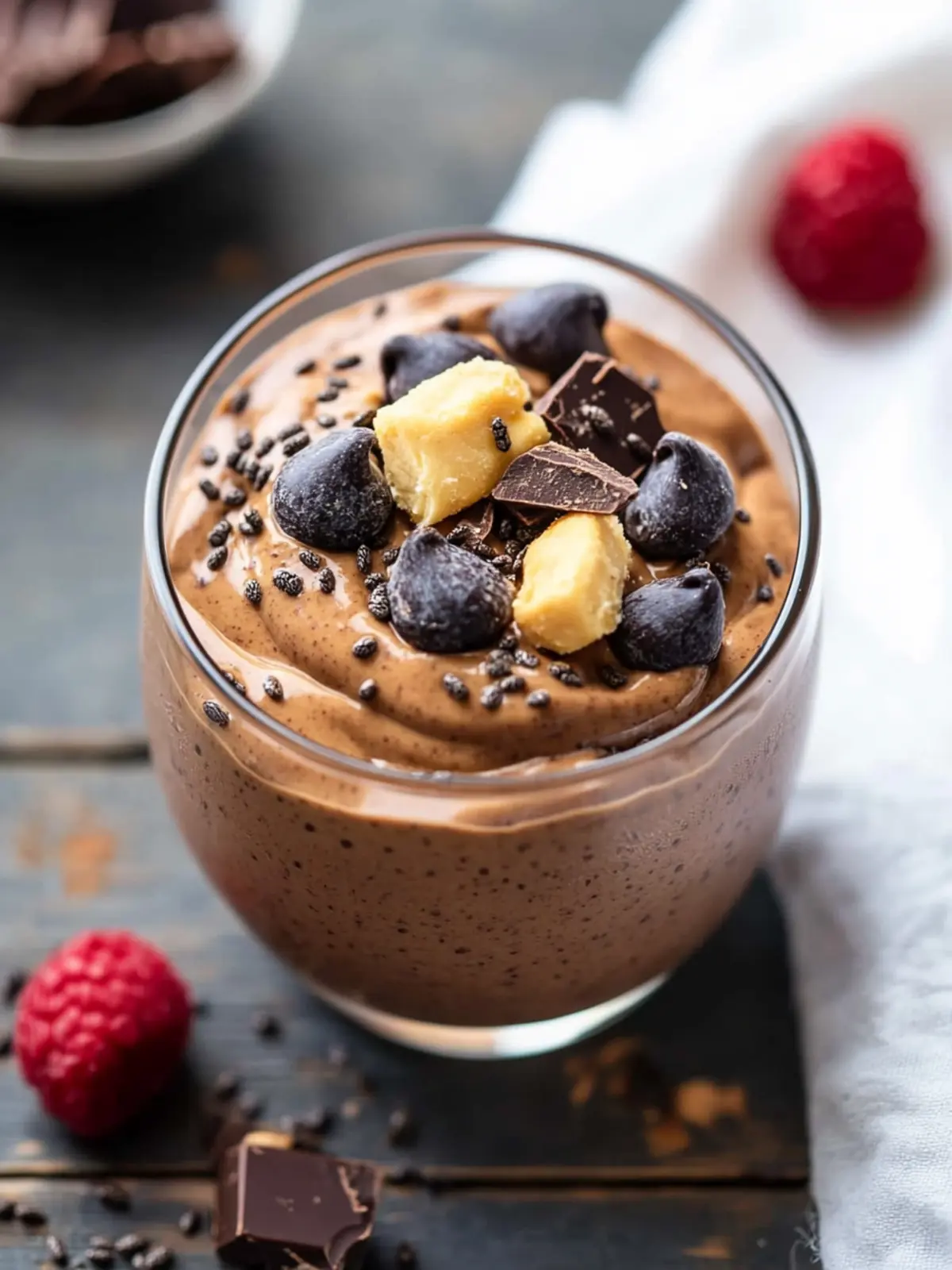 Blended Peanut Butter Chocolate Chia Seed Pudding