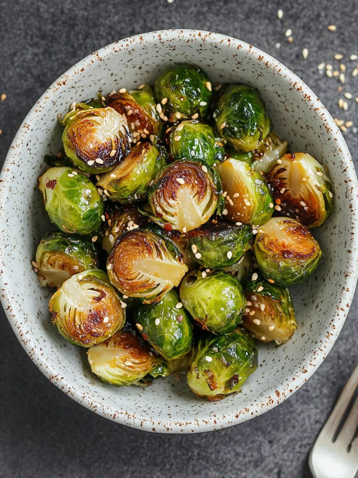 Miso Glazed Brussel Sprouts