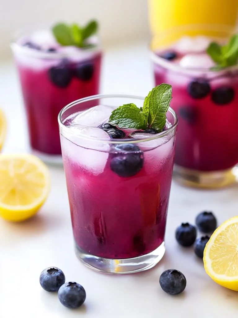 Homemade Blueberry Lemonade