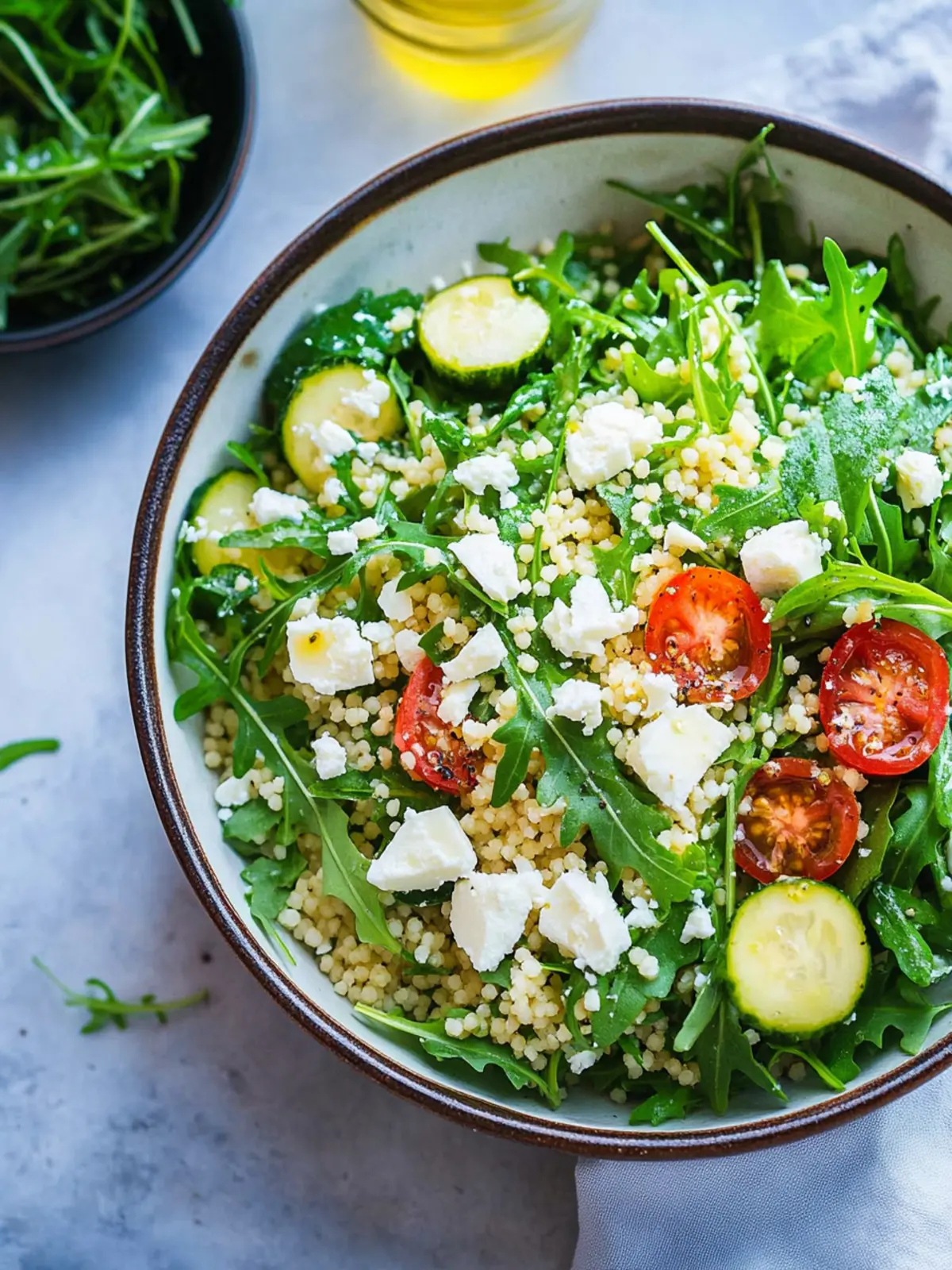 Arugula Couscous Salad with Feta