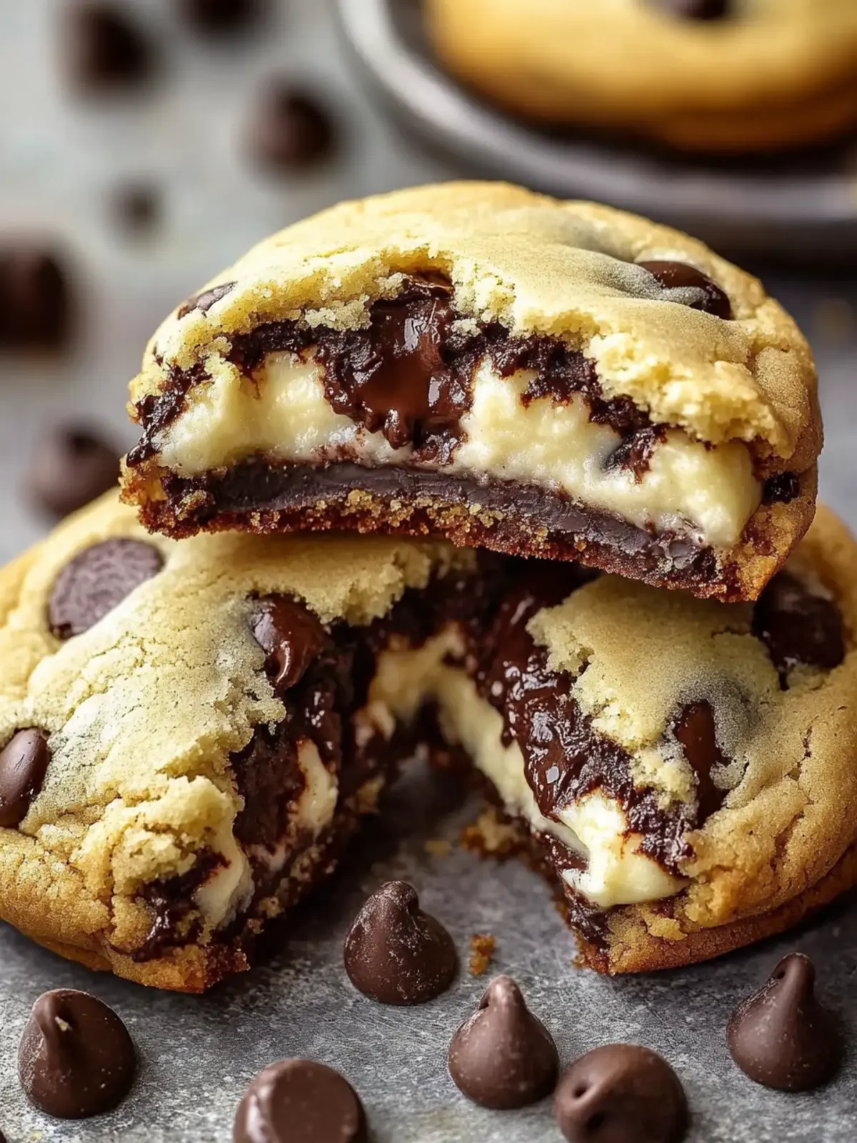 Cheesecake Stuffed Chocolate Chip Cookies