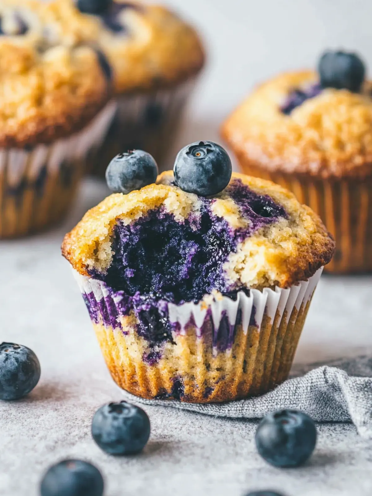 Blueberry Cottage Cheese Muffins