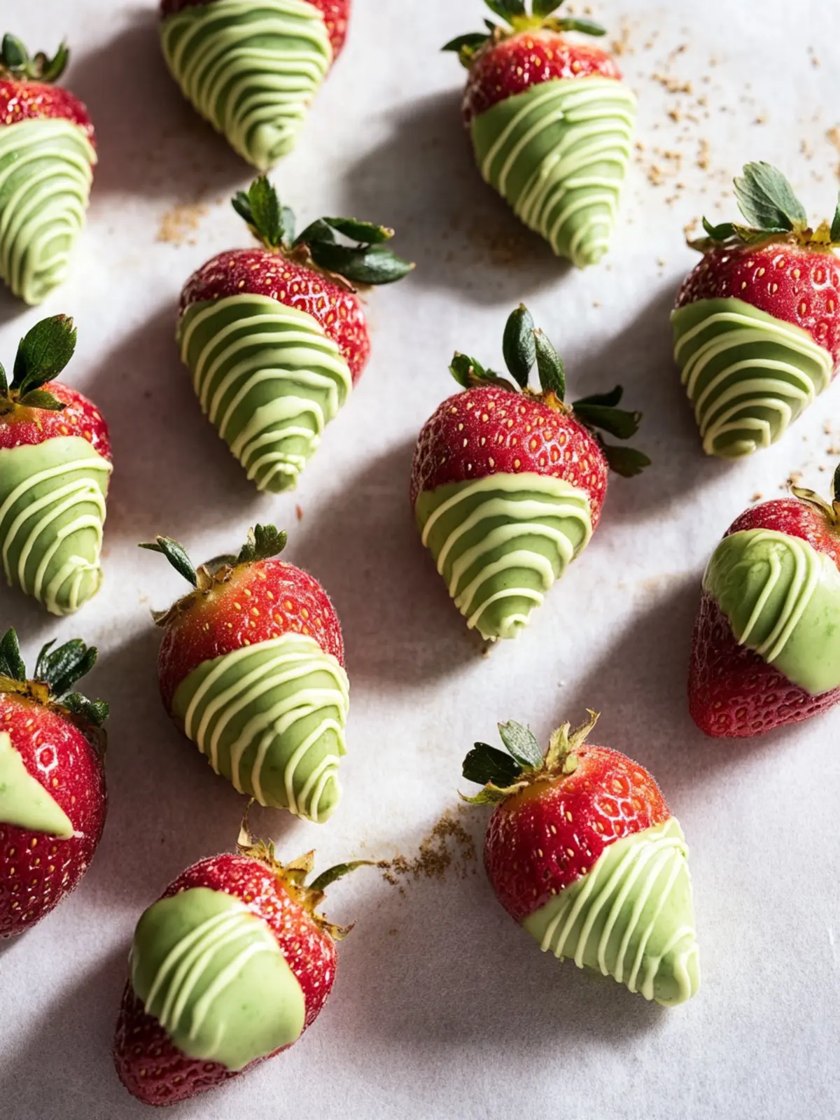 Matcha-Covered Strawberries
