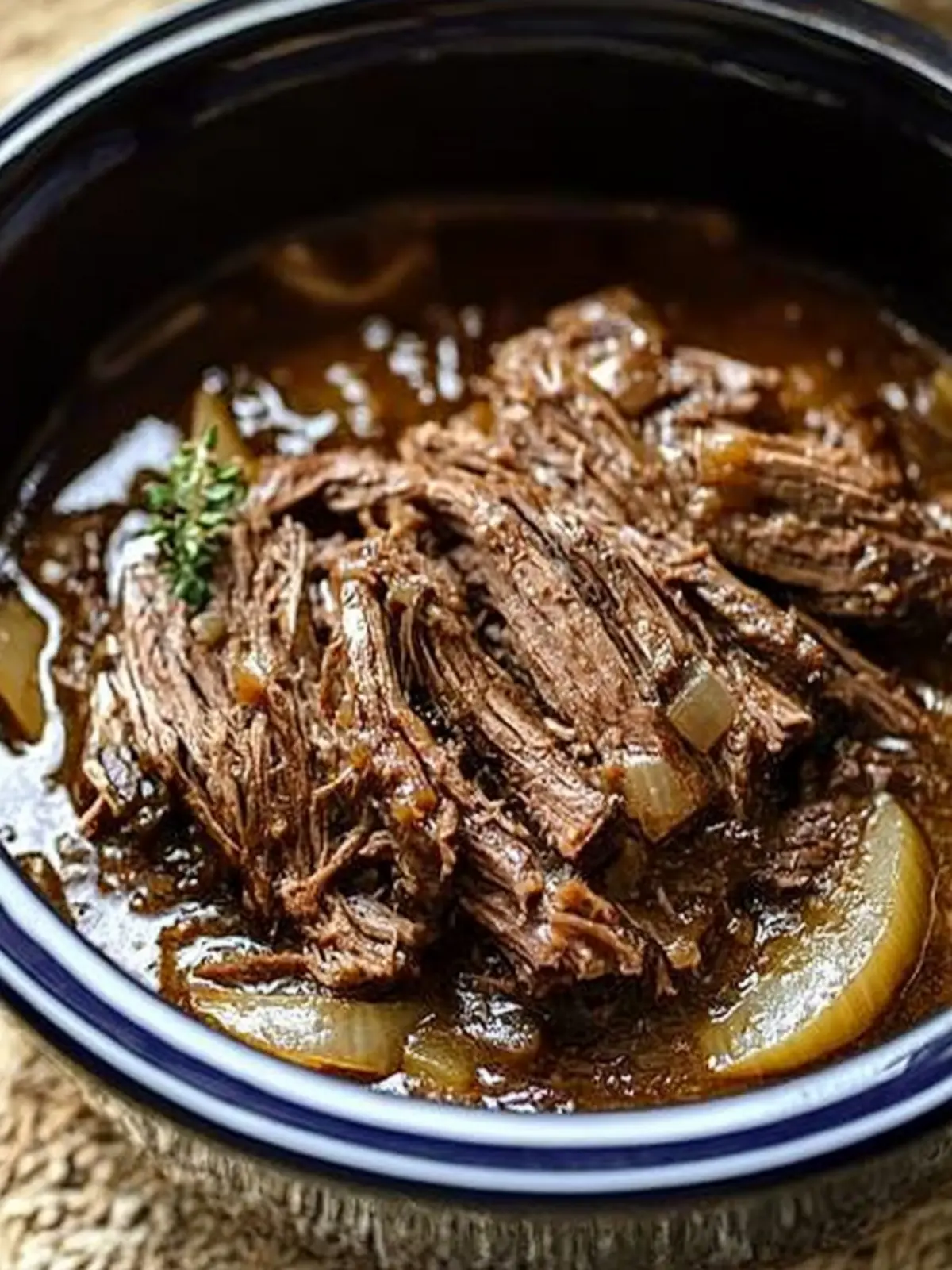 Slow Cooker French Onion Chuck Roast