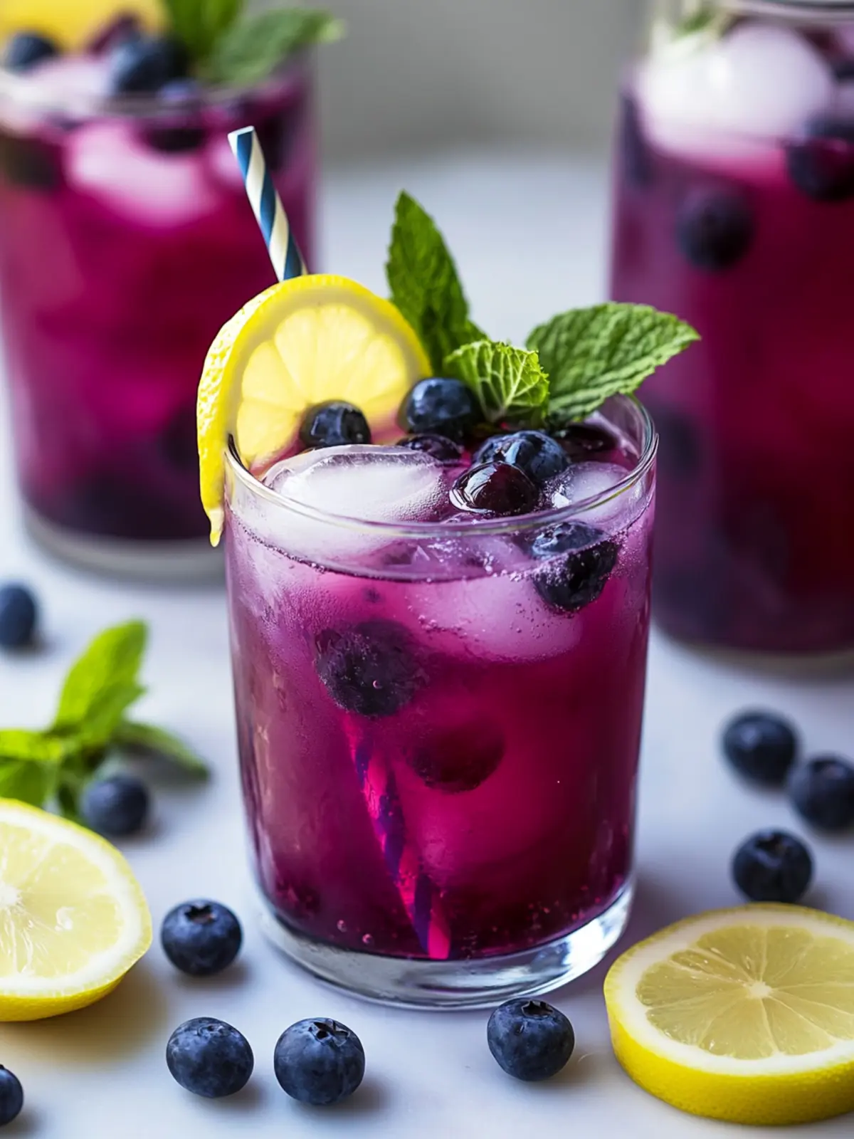 Homemade Blueberry Lemonade