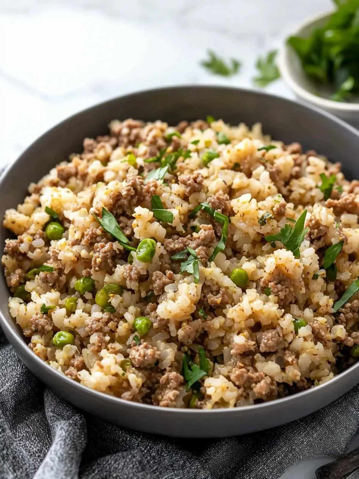 Keto Cauliflower Dirty Rice