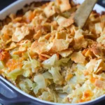 Cheesy Cabbage Casserole with Ritz Crackers Topping