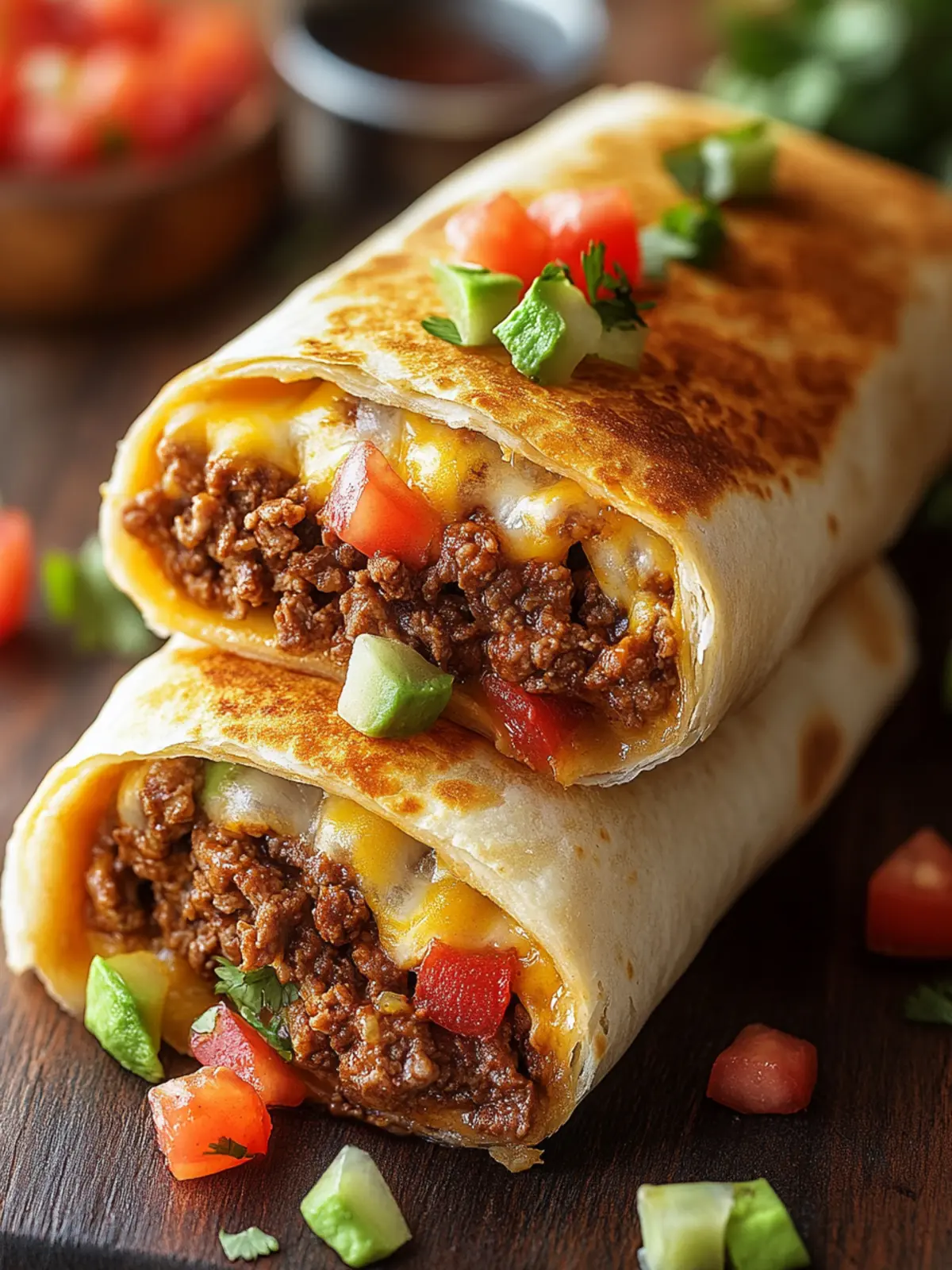 Beef and Cheese Chimichangas Recipe