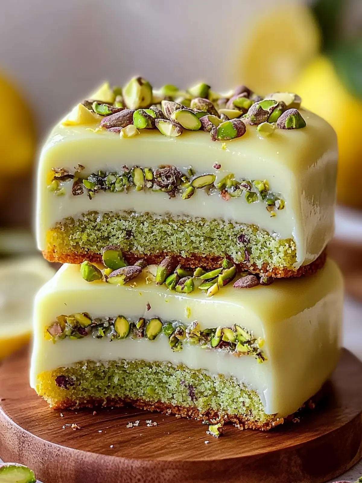 Lemon Pistachio Milk Cake