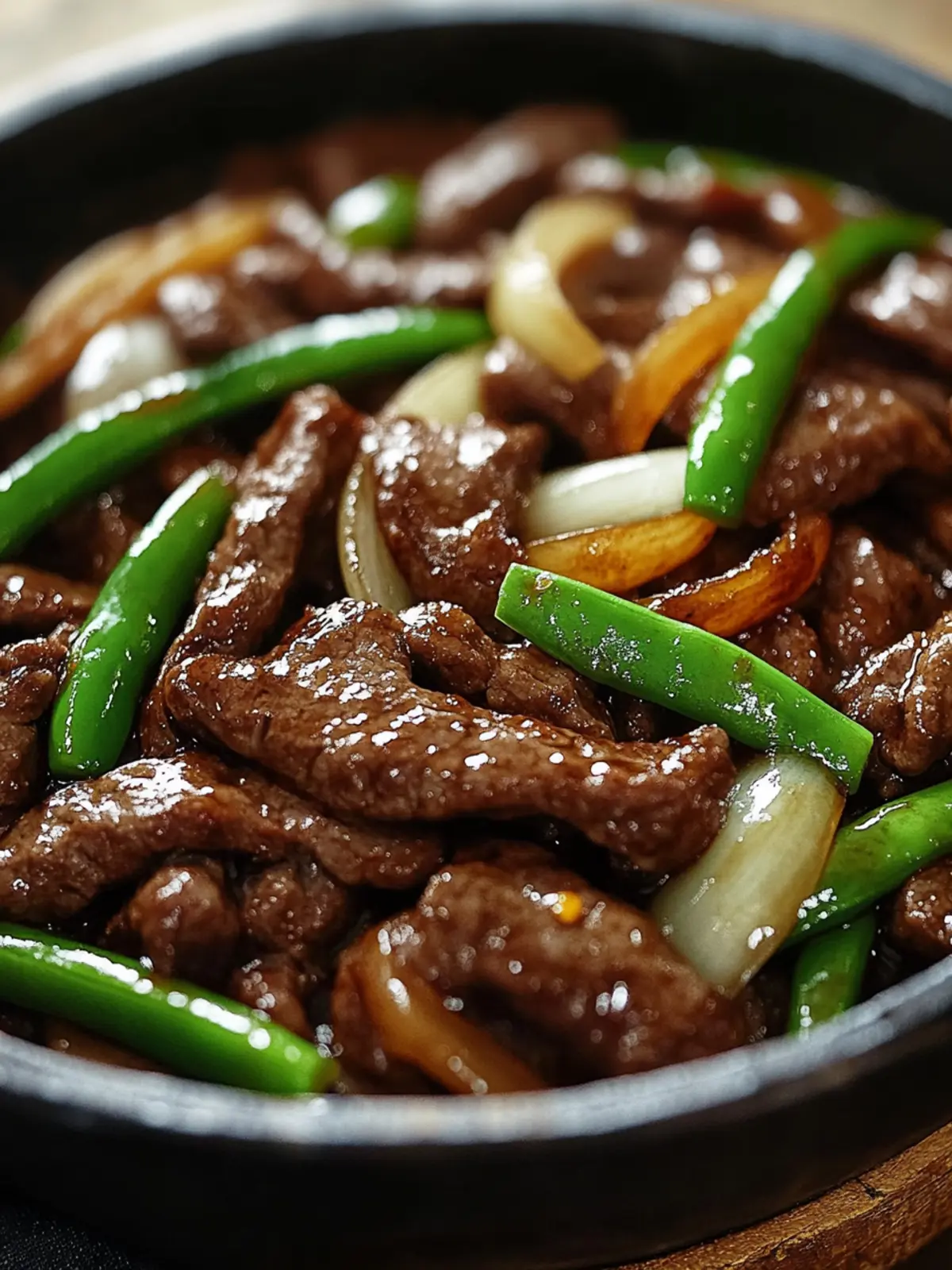 Sizzling Chinese Pepper Steak with Onions