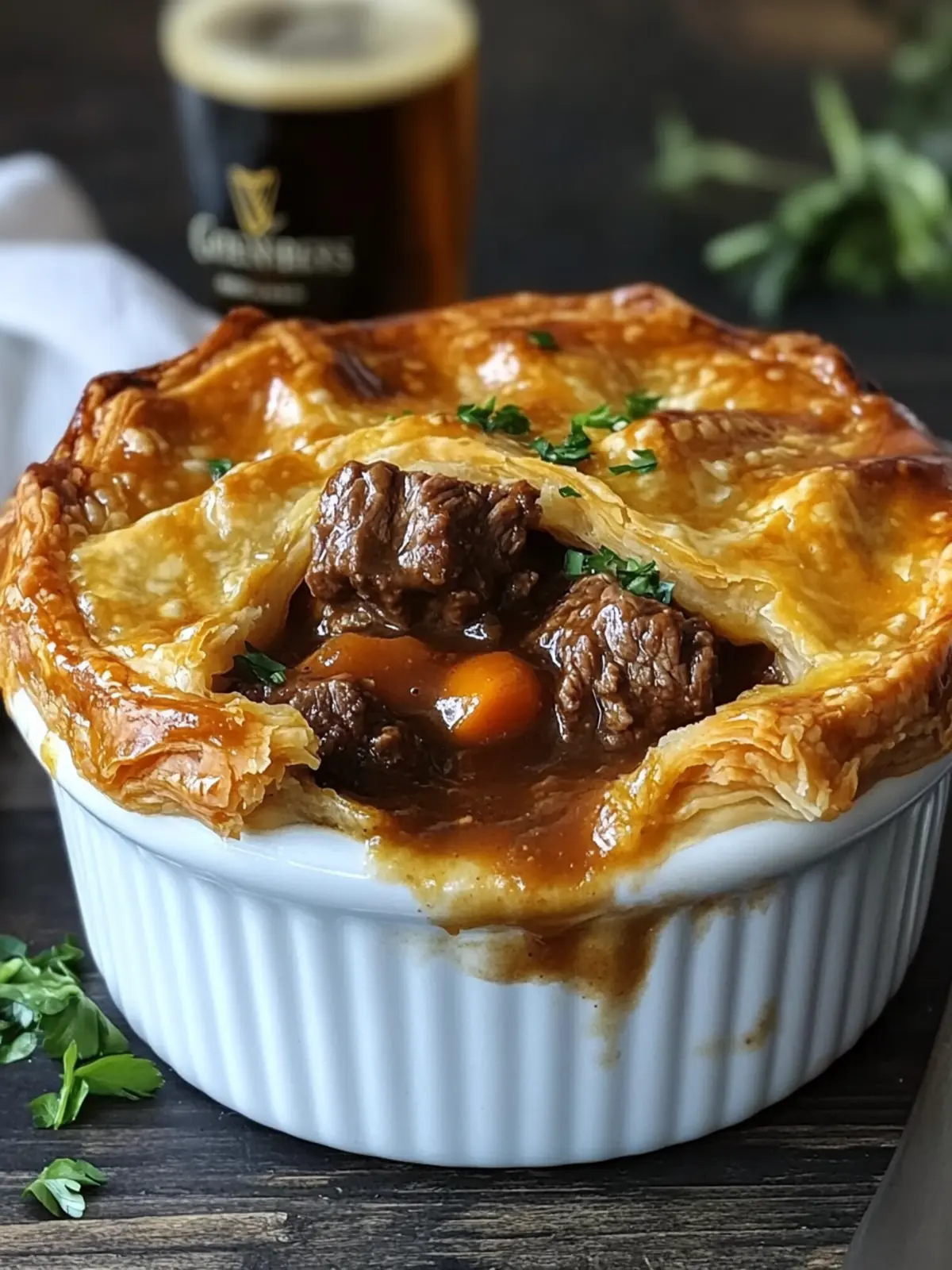 Hearty Irish Beef and Guinness Pot Pie