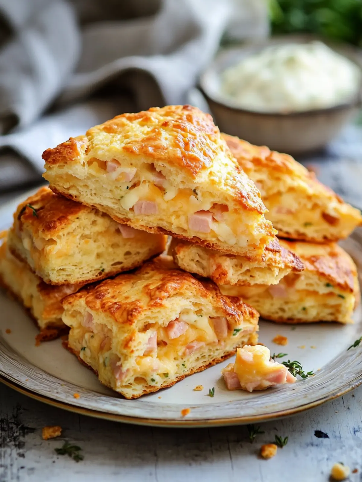 Ham and Cheese Scones