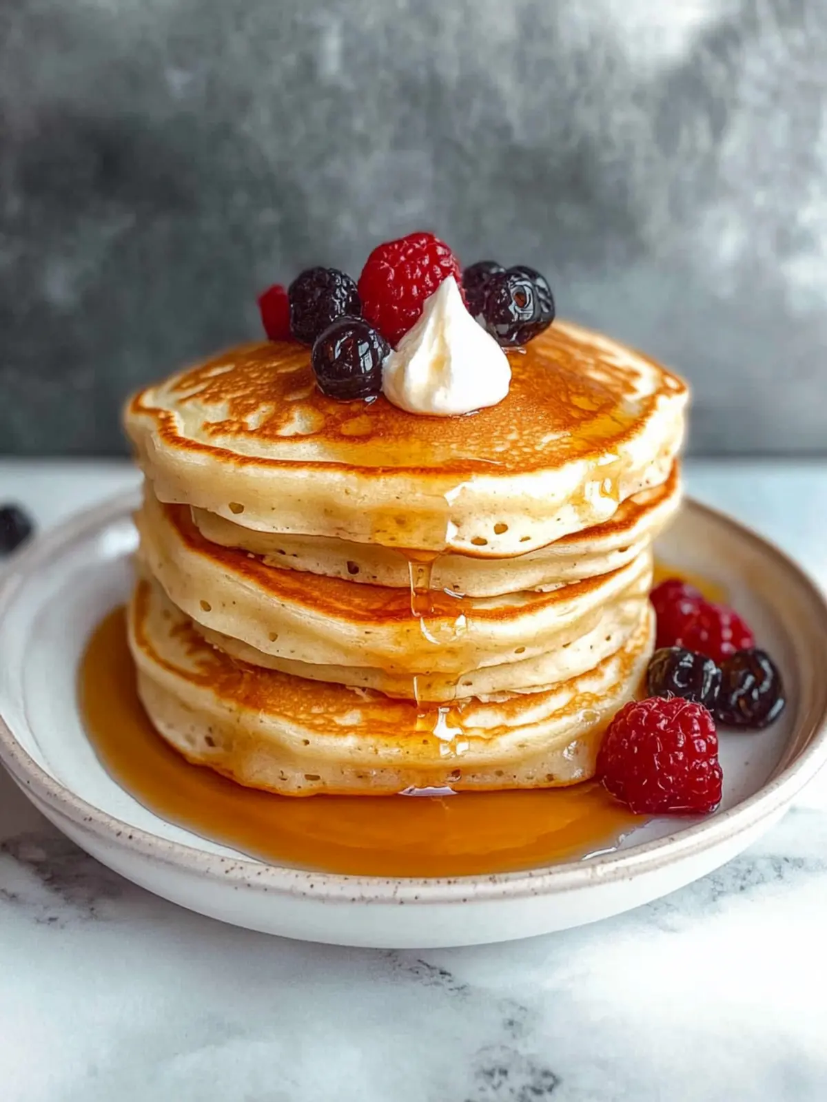 Fluffy Eggless Pancakes