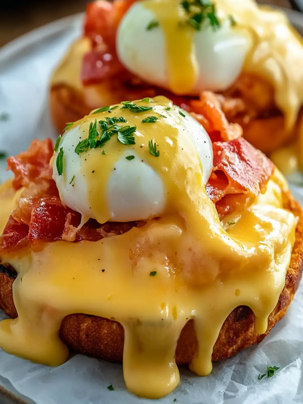 Breakfast Grilled Cheese Eggs Benedict