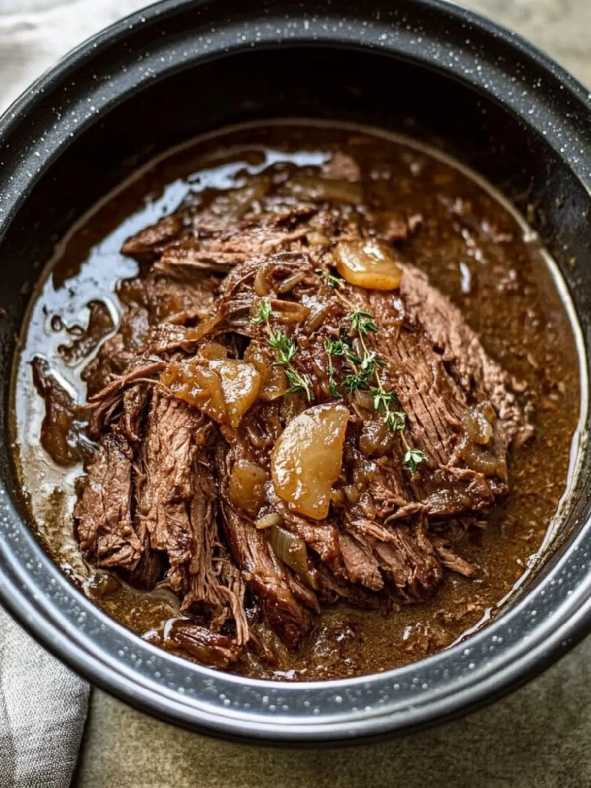 Slow Cooker French Onion Chuck Roast