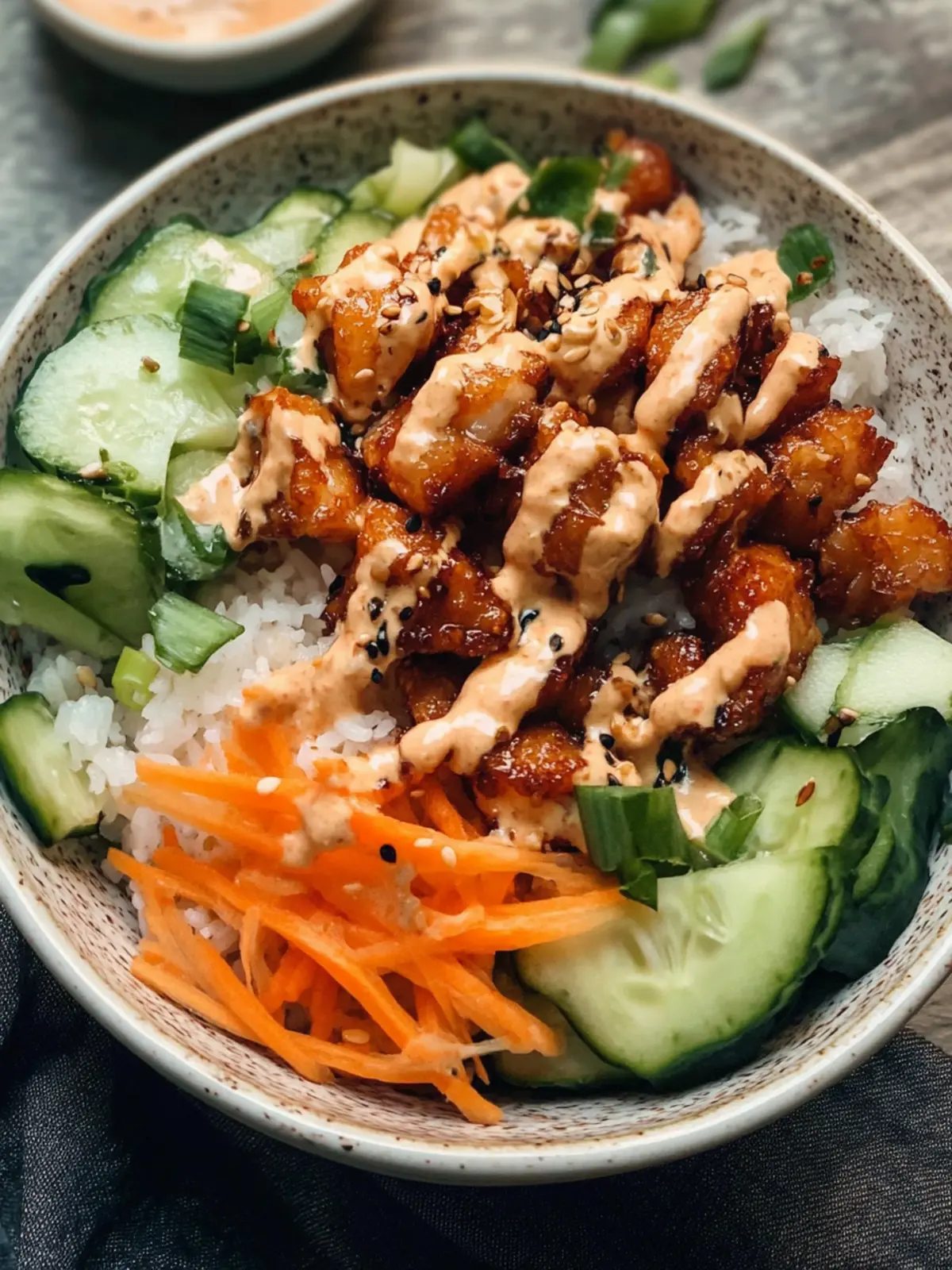 Crispy Rice Bang Bang Bowls