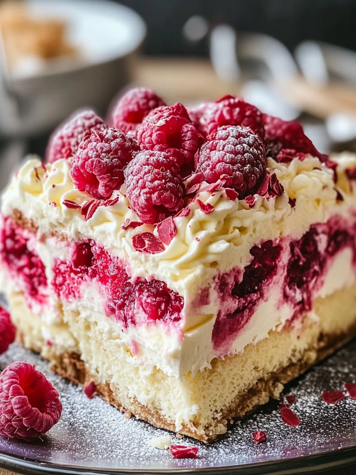 Creamy White Chocolate Raspberry Tiramisu