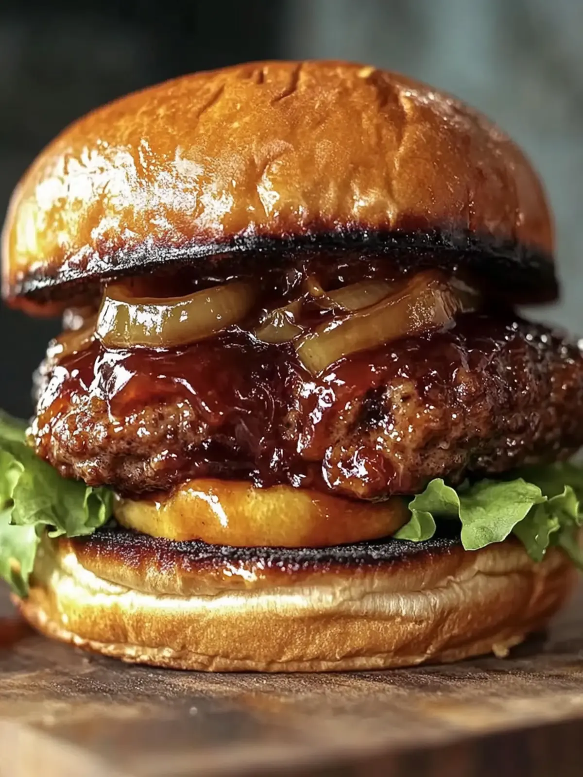 Savory Burger with Sweet Caramelized Onion Jam Recipe