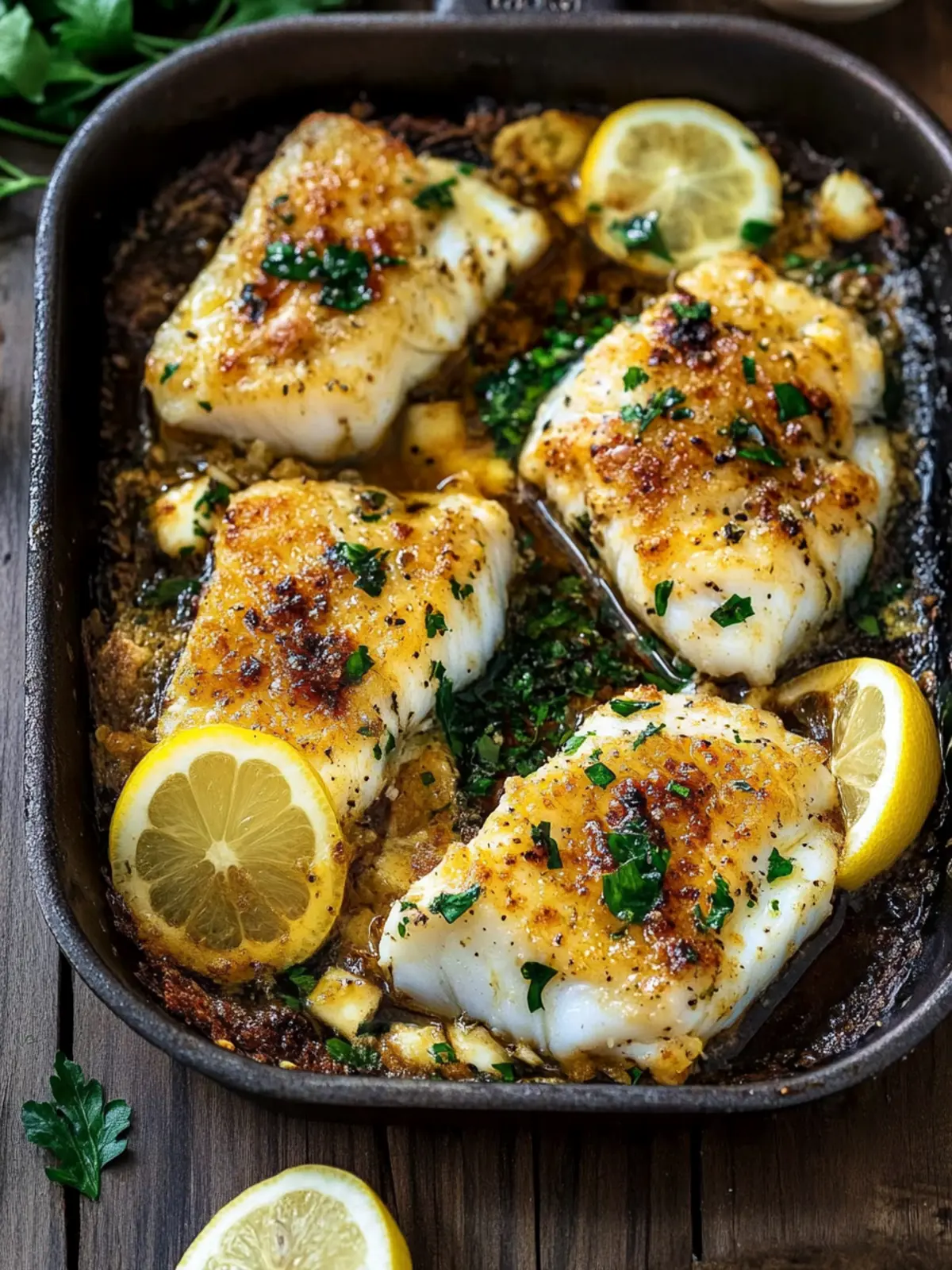 Baked Cod Recipe with Lemon and Garlic