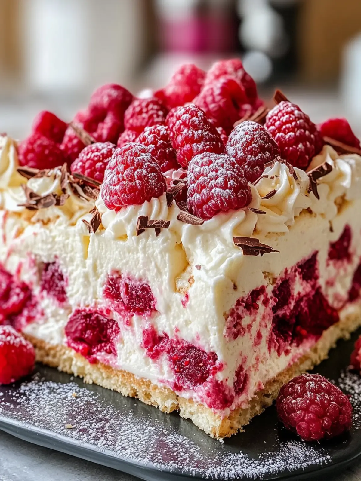 Creamy White Chocolate Raspberry Tiramisu
